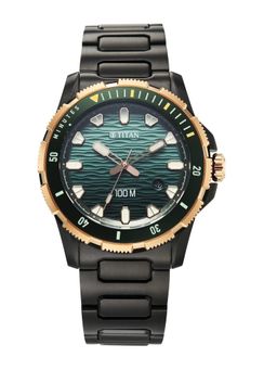 Titan - Men Zero Hour Diver's 100m Blue Dial Analog Watch - 10067KM02 (M)