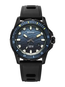 Titan - Men Zero Hour Diver's 100m Blue Dial Analog Watch - 10067KP02 (M)