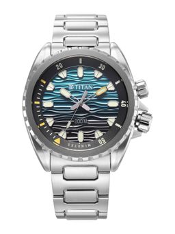 Titan - Men Zero Hour Diver's 200m Blue Dial Analog Watch - 10068KM01 (M)