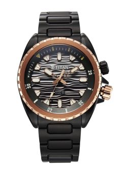 Titan - Men Zero Hour Diver's 200m Black Dial Analog Watch - 10068KM02 (M)