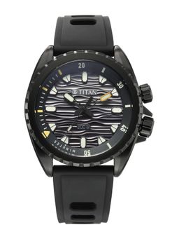Titan - Men Zero Hour Diver's 200m Black Dial Analog Watch - 10068NP01 (M)