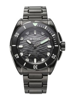 Titan - Men Zero Hour Diver's 300m Black Dial Analog Watch - 10069KM03 (M)
