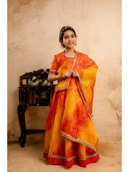 Cutiediva - Bandhani Printed Lehenga And Choli Set