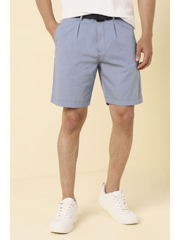Allen Solly - Men Light Blue Textured Shorts