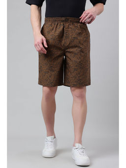 Van Heusen - Men Printed Functional Pockets Combed Cotton Lounge Shorts