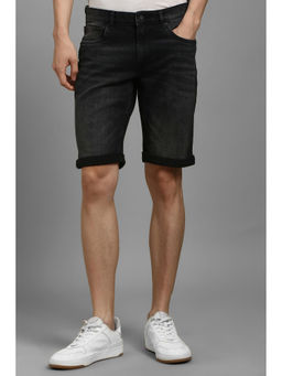 Louis Philippe - Men Black Solid Shorts