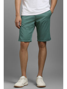 Louis Philippe - Men Green Solid Shorts