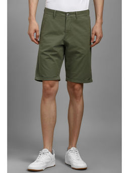 Louis Philippe - Men Olive Solid Shorts