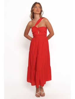 Petal & Pup - Red Vinny One Shoulder Maxi Dress