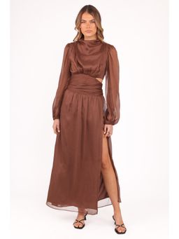 Petal & Pup - Chocolate Neveah Long Sleeve Maxi Dress