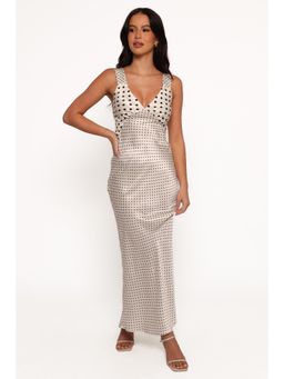 Petal & Pup - White Polka Dots Lizza Maxi Dress