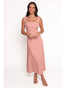 Petal & Pup - Blush Patterson Tie Shoulder Midi Dress