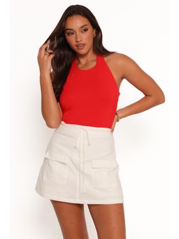 Petal & Pup - Red Annelise Knit Halter Top