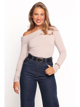 Petal & Pup - Grey Liah One Shoulder Knit Top