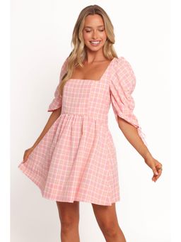 Petal & Pup - Pink Checks Siena Mini Dress