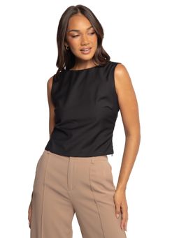 Petal & Pup - Black Janaina Open Back Top