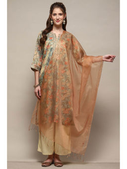 Biba - Women Rust Solid Dupatta
