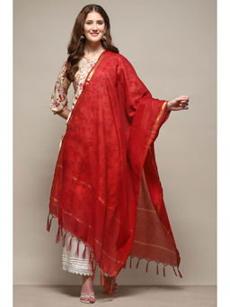 Biba - Women Red Solid Dupatta