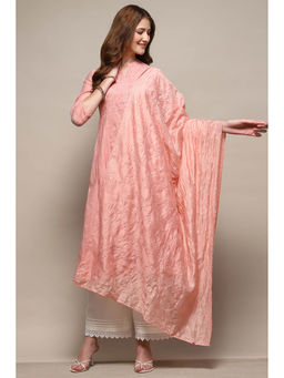 Biba - Women Pink Embroidered Dupatta