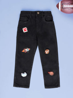 KiddoPanti - Boys Black Denim Jeans
