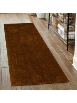 OBSESSIONS - Anti-Static Machine Made Polyester Bedside Runner, Rust