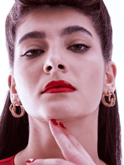 Ethnic Andaz - Golden Threaded Circular Hoops