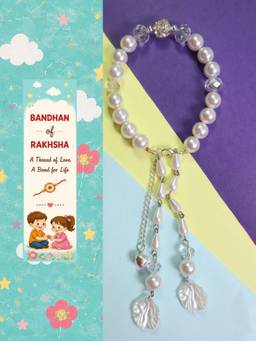 Kamule - Girls Kashmiri Pearl Drop Lumba- White