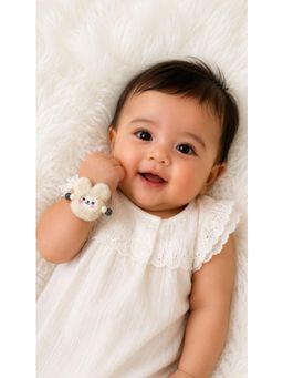 Kamule - Infant Cute Bunny Plush Rakhi- Cream