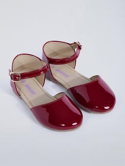 Hopscotch - Glossy Red Mary Jane Ballerinas