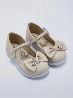 Hopscotch - Bow Applique Studded Mary Jane Ballerinas