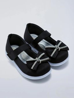 Hopscotch - Bow Stone Studded Mary Jane Ballerinass