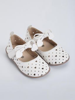 Hopscotch - Bow Applique Heart Mary Jane Ballerinas