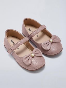 Hopscotch - Bow Applique Pearl Mary Jane Ballerinas