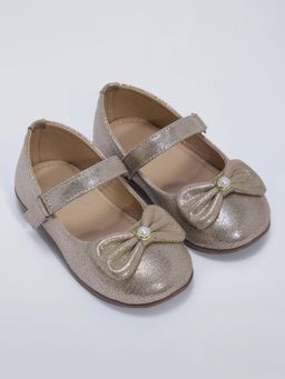 Hopscotch - Pearl Bow Applique Mary Jane Ballerinas