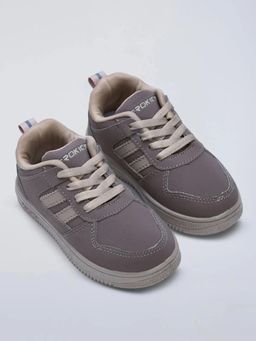 Hopscotch - Lace Up Striped Sneakers