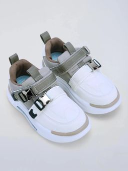 Hopscotch - Buckle Velcro Color-Block Sneakers