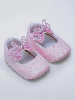 Hopscotch - Pearl Butterfly Applique Sneakers