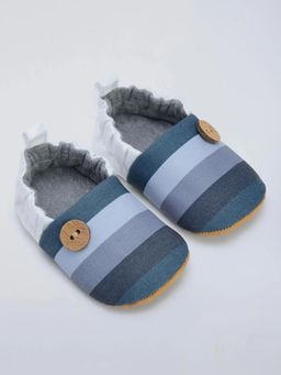 Hopscotch - Striped Colorblock Cotton Sneakers