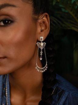 Shaya by CaratLane - The Anchor Elephant Earrings Crafted In 925 Silver