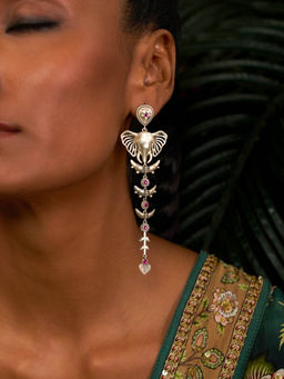Shaya by CaratLane - The Giver Elephant Earrings Crafted In 925 Silver