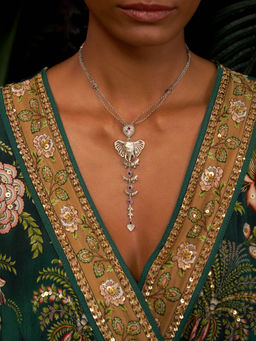 Shaya by CaratLane - The Giver Elephant Necklace Crafted In 925 Silver