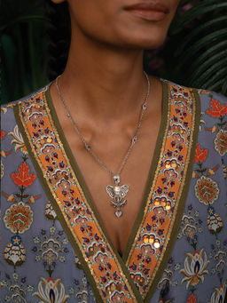 Shaya by CaratLane - The Saviour Elephant Necklace Crafted In 925 Silver