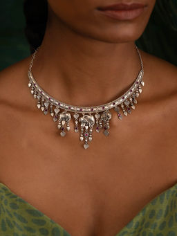 Shaya by CaratLane - 925 Silver Shaya by CaratLane The Herd Leader Elephant Necklace Crafted In