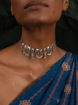 Shaya by CaratLane - 925 Silver Shaya by CaratLane The Matriarch Elephant Necklace Crafted In