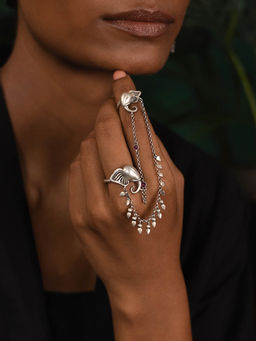 Shaya by CaratLane - The Nurturer Elephant Ring Crafted In 925 Silver