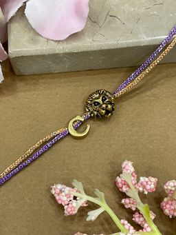 Digital Dress Room - Letter C Lion Charm Thread Rakhi