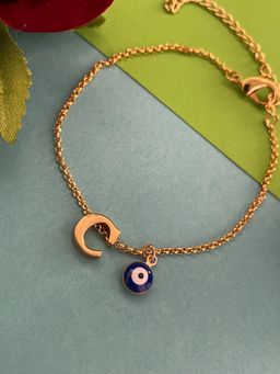 Digital Dress Room - Letter C Evil Eye Name Rakhi Bracelet