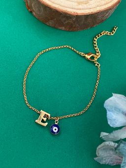 Digital Dress Room - Letter E Evil Eye Name Rakhi Bracelet