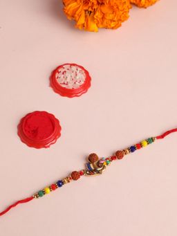 Niscka - Designer Lord Ganesha & Rud Raksha Thread Rakhi