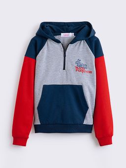 Hopscotch - Colour-block Terry Sweatshirt